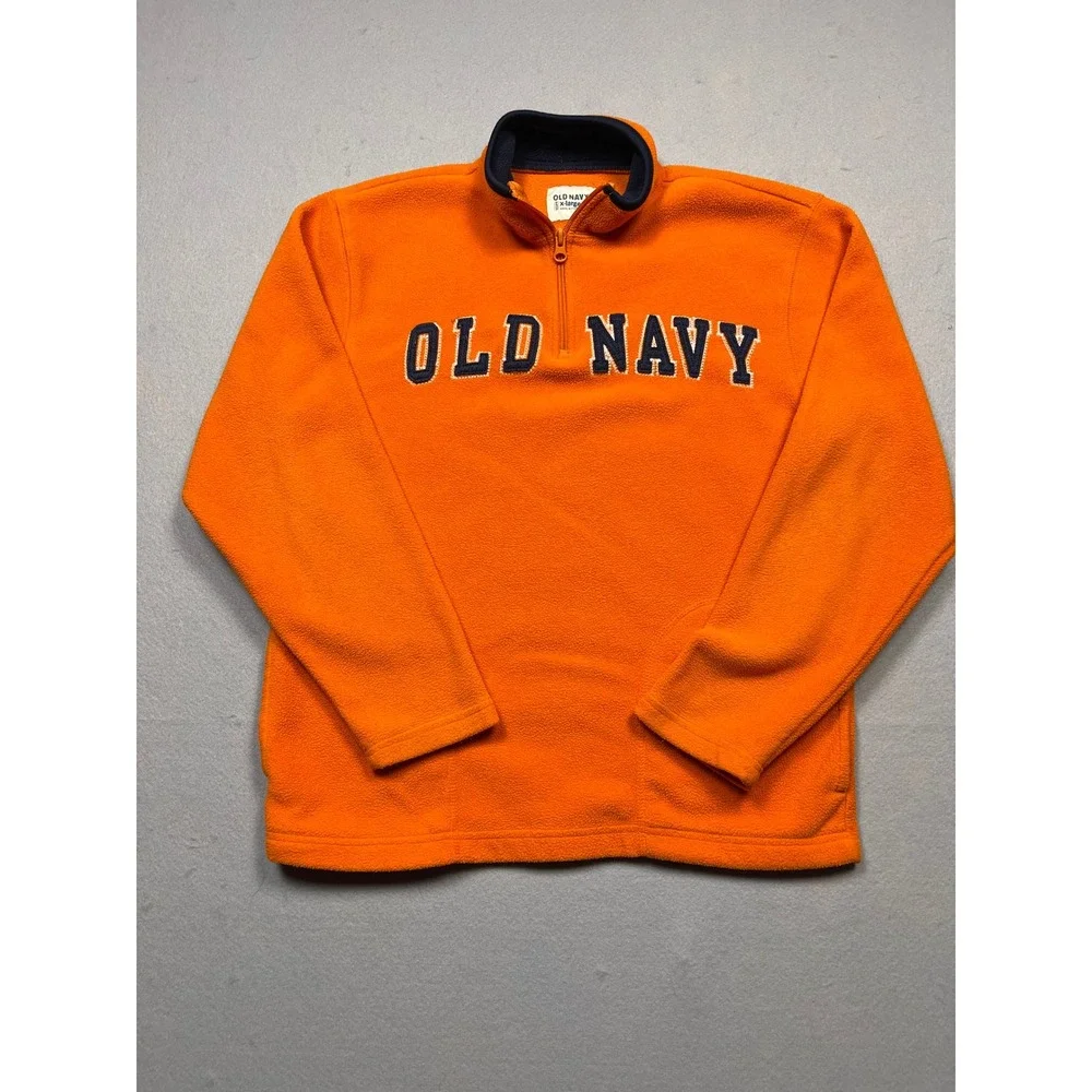 Old Navy Fleece Pullover Polyester Orange XL (14-16) Kids
